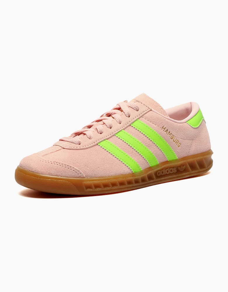 Adidas Originals Hamburg Womens Trainers Pink / Solar Green / Gold Metalic