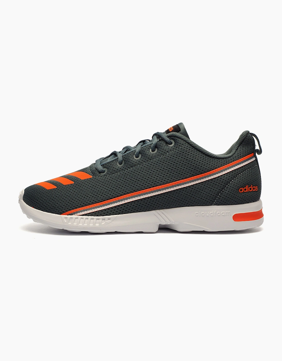 Adidas Cloudfoam Widewalk Mens Trainers Teal Tint Khaki / Orange / White