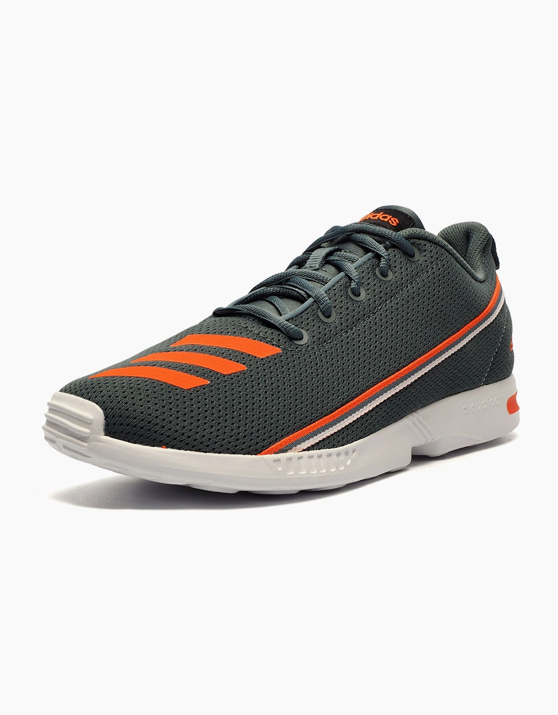 Adidas Cloudfoam Widewalk Mens Trainers Teal Tint Khaki / Orange / White