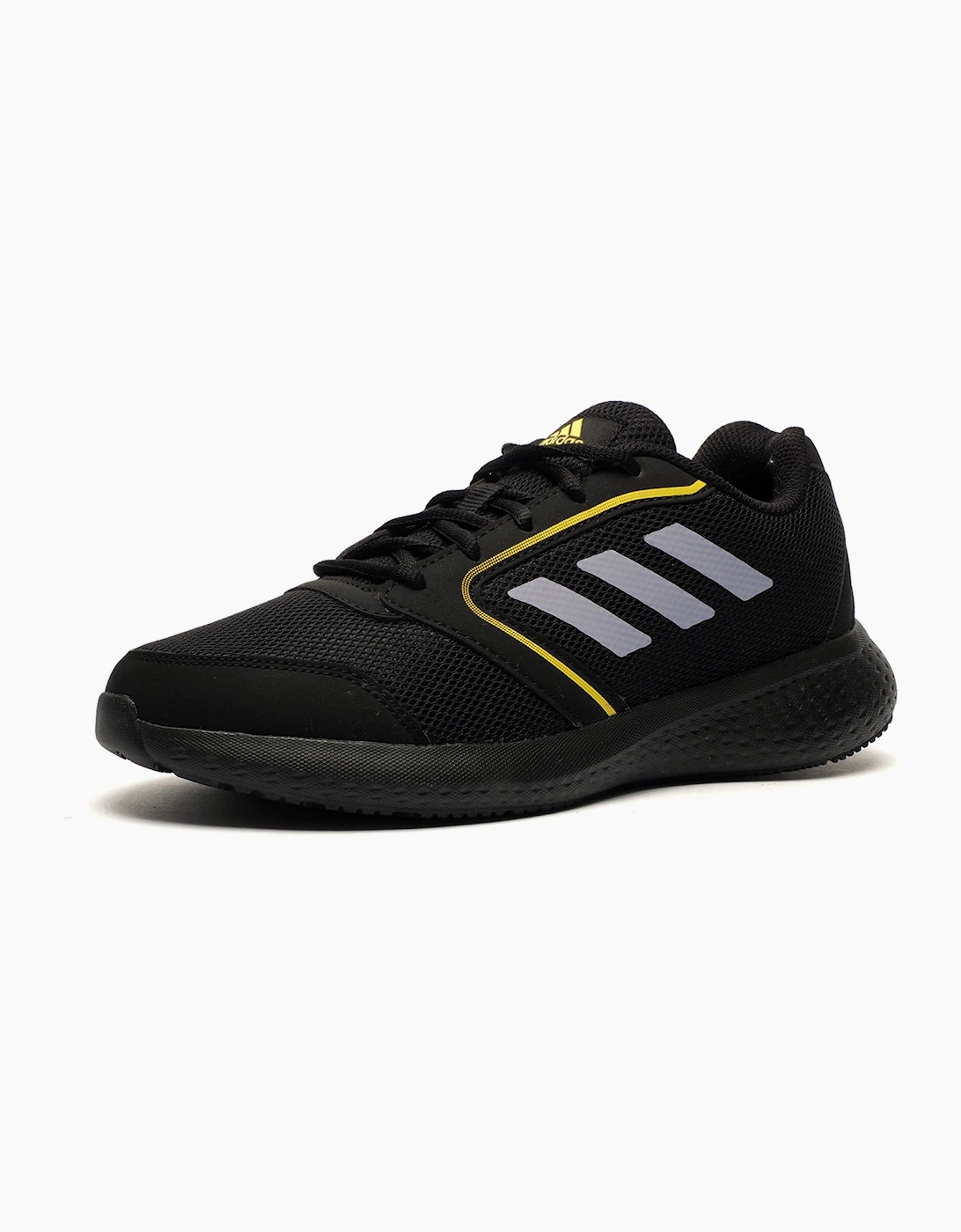 Adidas Fluento Mens Running Shoes Black / Yellow
