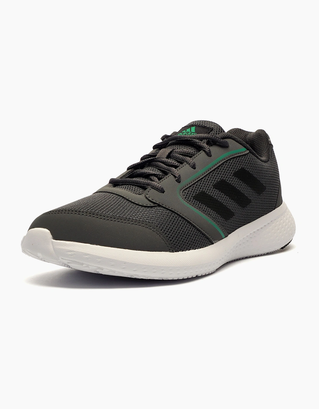 Adidas Fluento Mens Running Shoes Steel Grey / Forest / Black