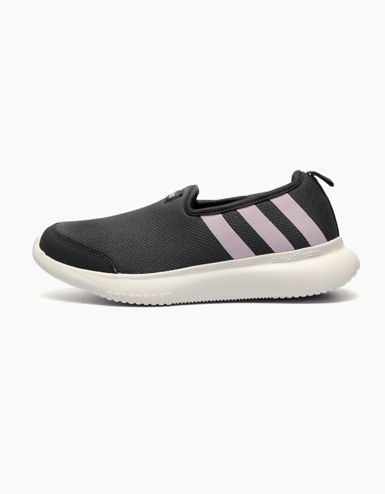 Adidas Cloudfoam Breeze Womens Slip On Shoes Charcoal Grey / Lilac