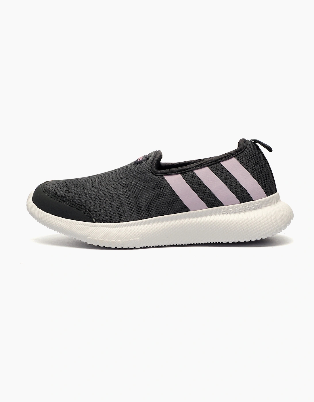 Adidas Cloudfoam Breeze Womens Slip On Shoes Charcoal Grey / Lilac