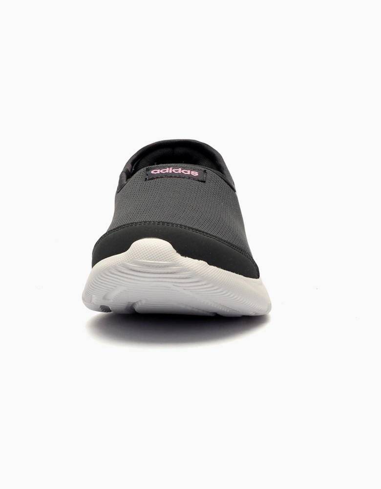 Adidas Cloudfoam Breeze Womens Slip On Shoes Charcoal Grey / Lilac