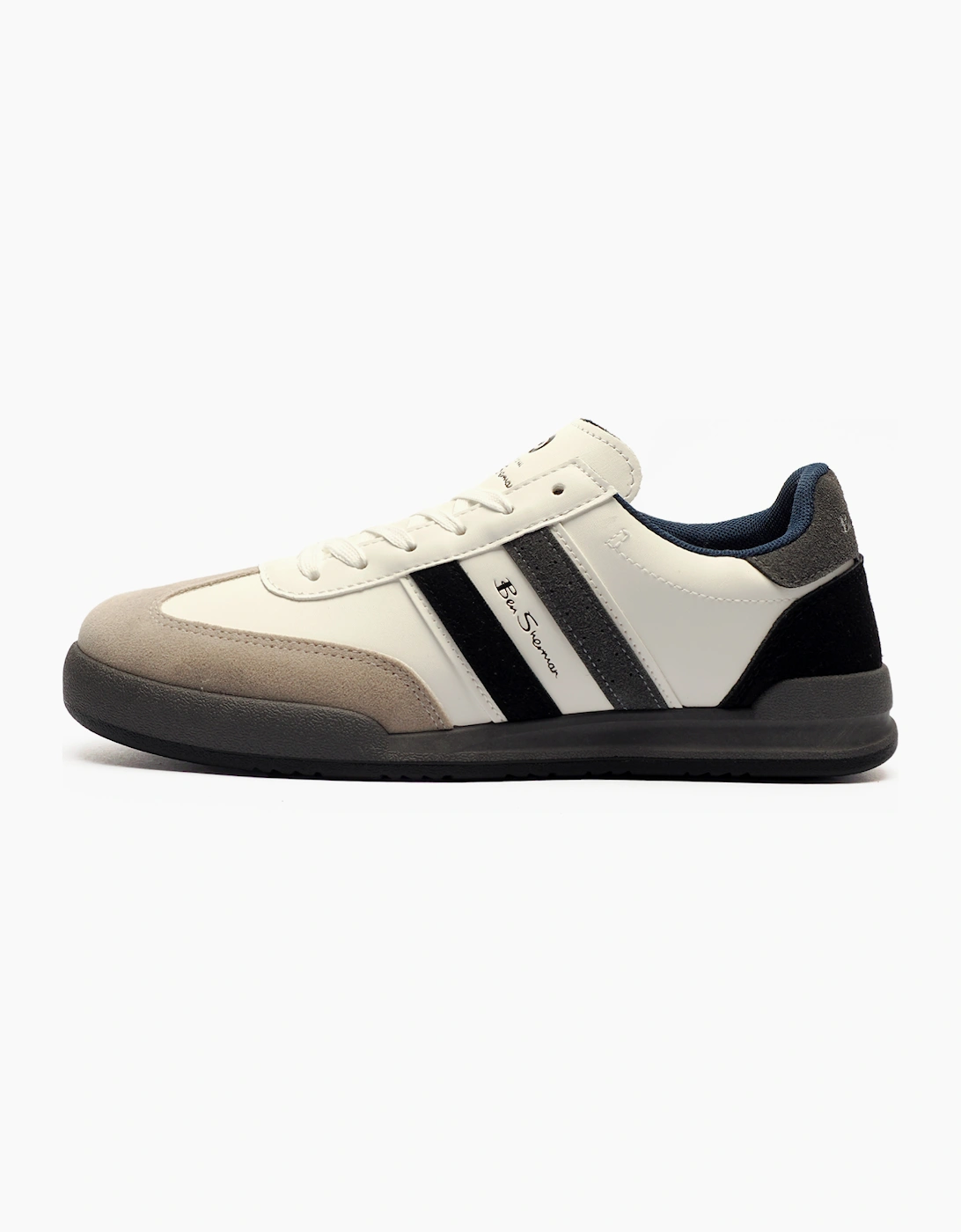 Ben Sherman Original Sokka Mens Trainers White / Black / Grey