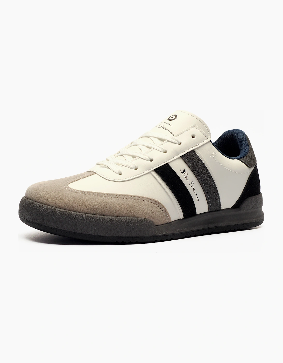 Ben Sherman Original Sokka Mens Trainers White / Black / Grey