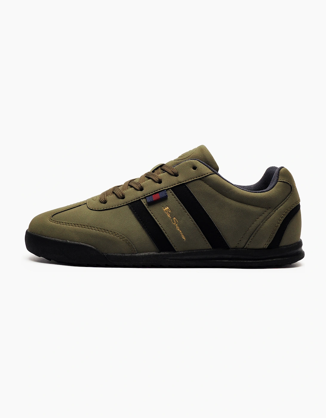 Ben Sherman Original Keeler Mens Trainers Khaki / Black