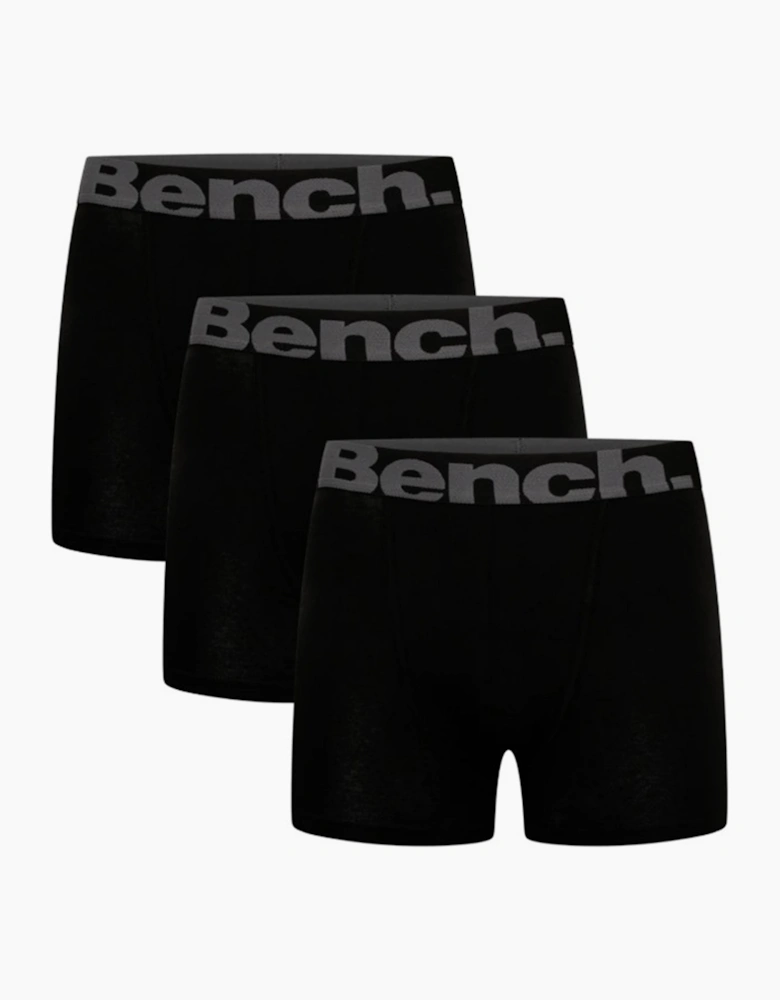 Bench Sutton 3pk Mens Boxer Shorts Black