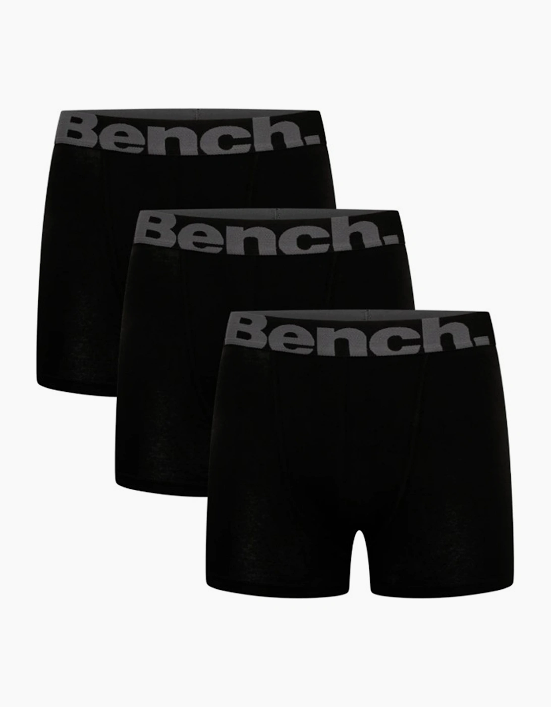 Bench Sutton 3pk Mens Boxer Shorts Black