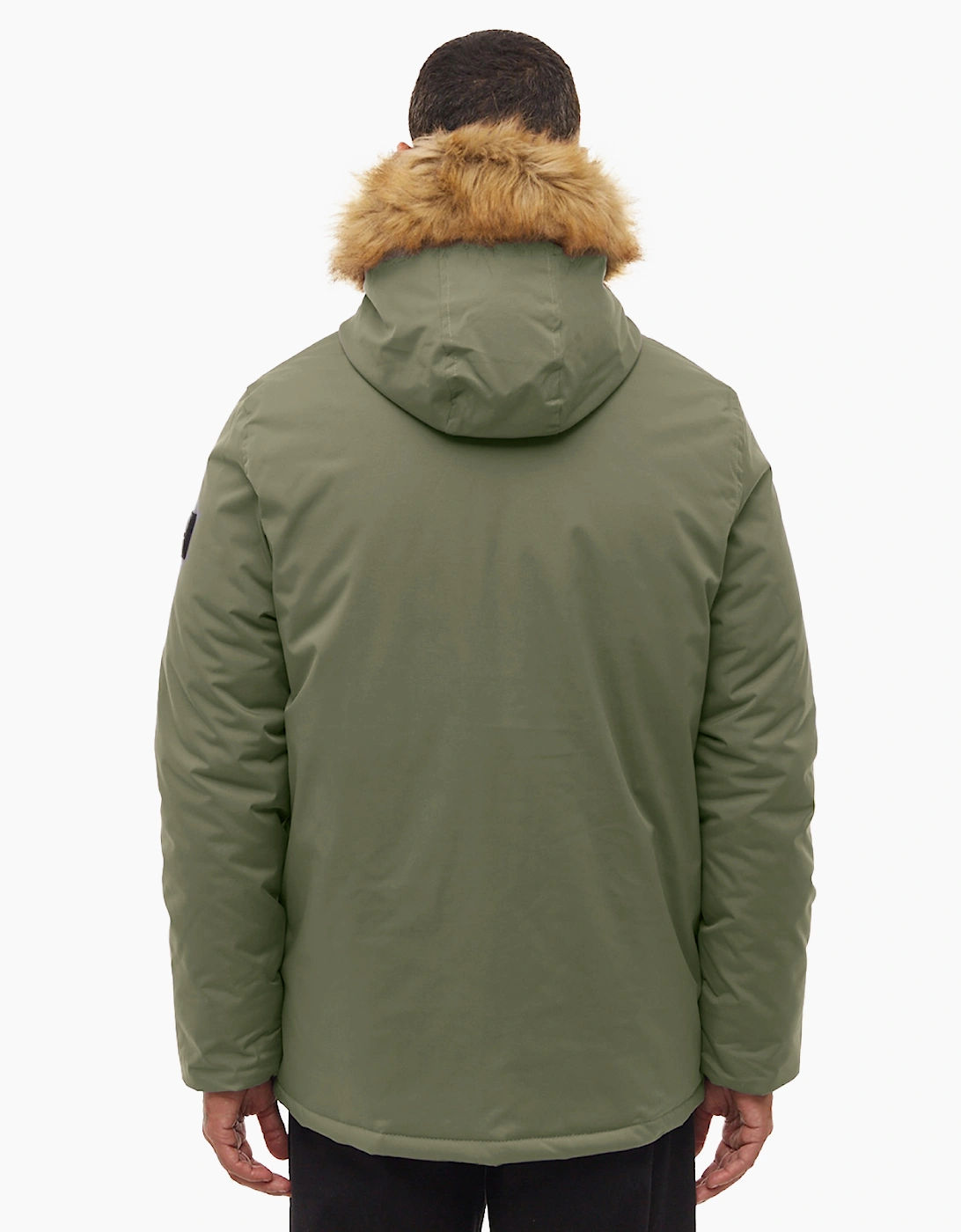 Bench Jarryl Mens Padded Parka Jacket Khaki