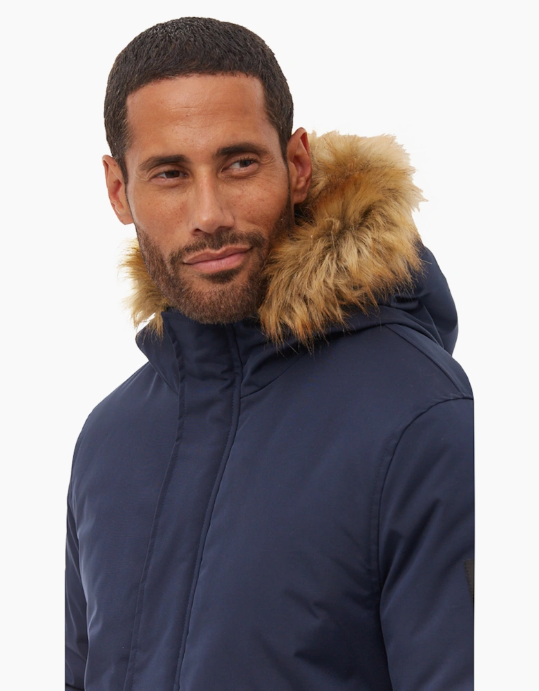 Bench Jarryl Mens Padded Parka Jacket Navy