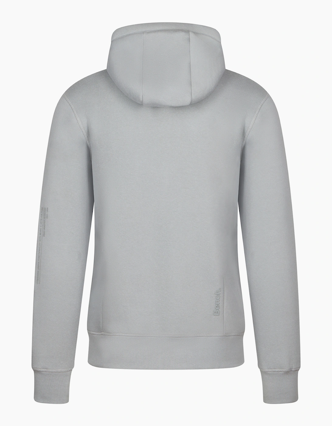 Bench Trepa Mens Zip Hoodie Circular Grey