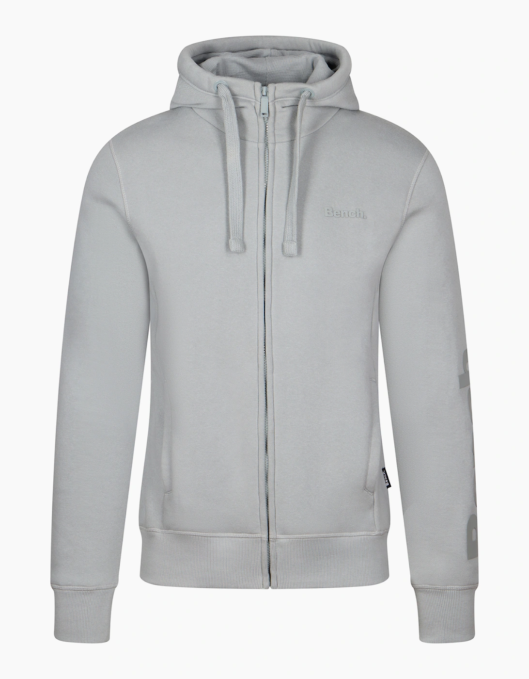 Bench Trepa Mens Zip Hoodie Circular Grey