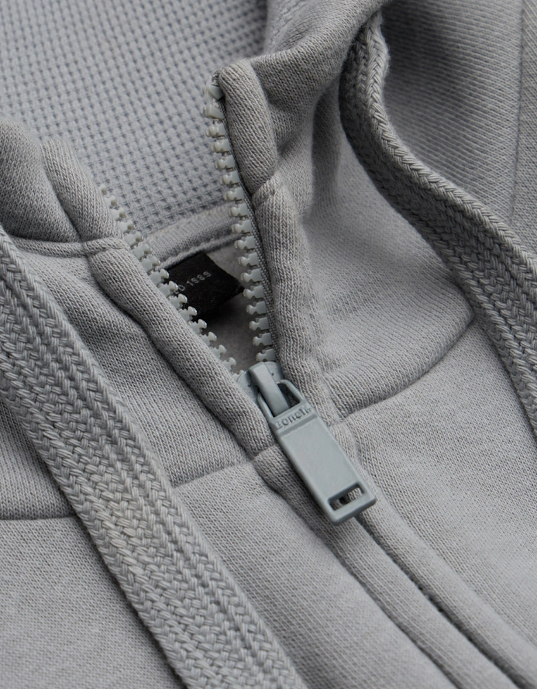 Bench Trepa Mens Zip Hoodie Circular Grey