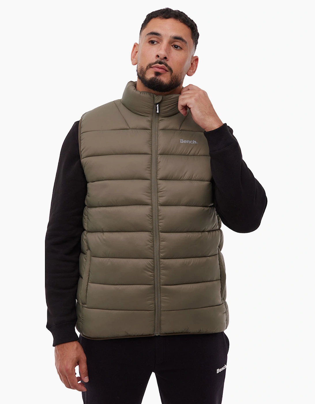 Bench Ersona Men's Padded Puffer Gilet Khaki