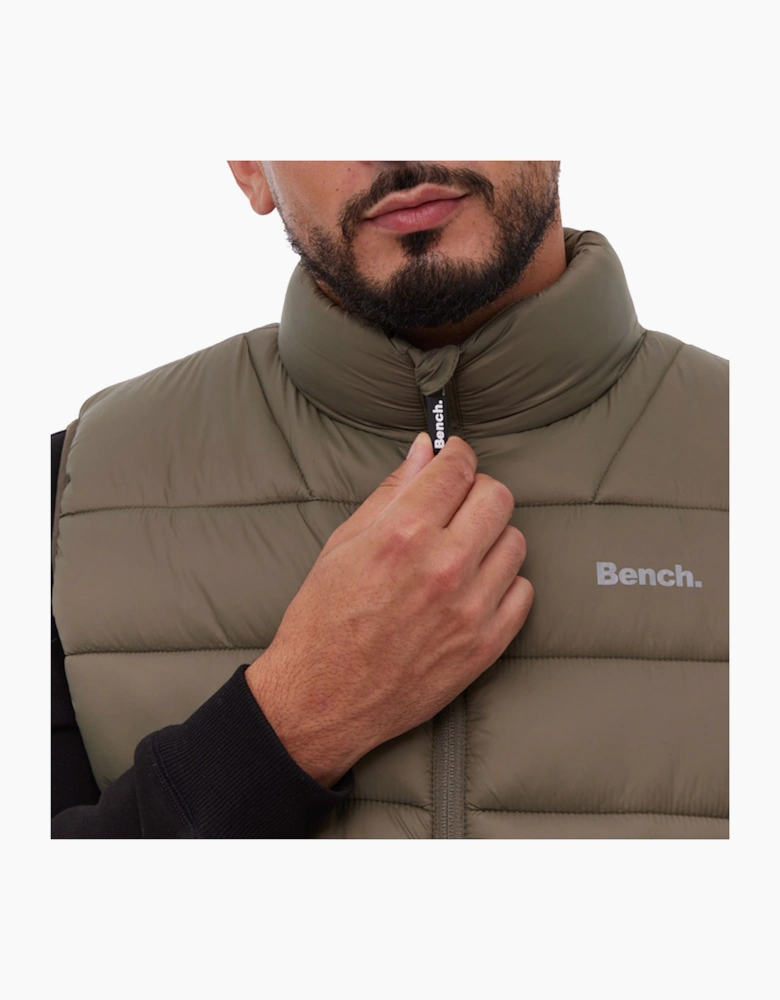 Bench Ersona Men's Padded Puffer Gilet Khaki
