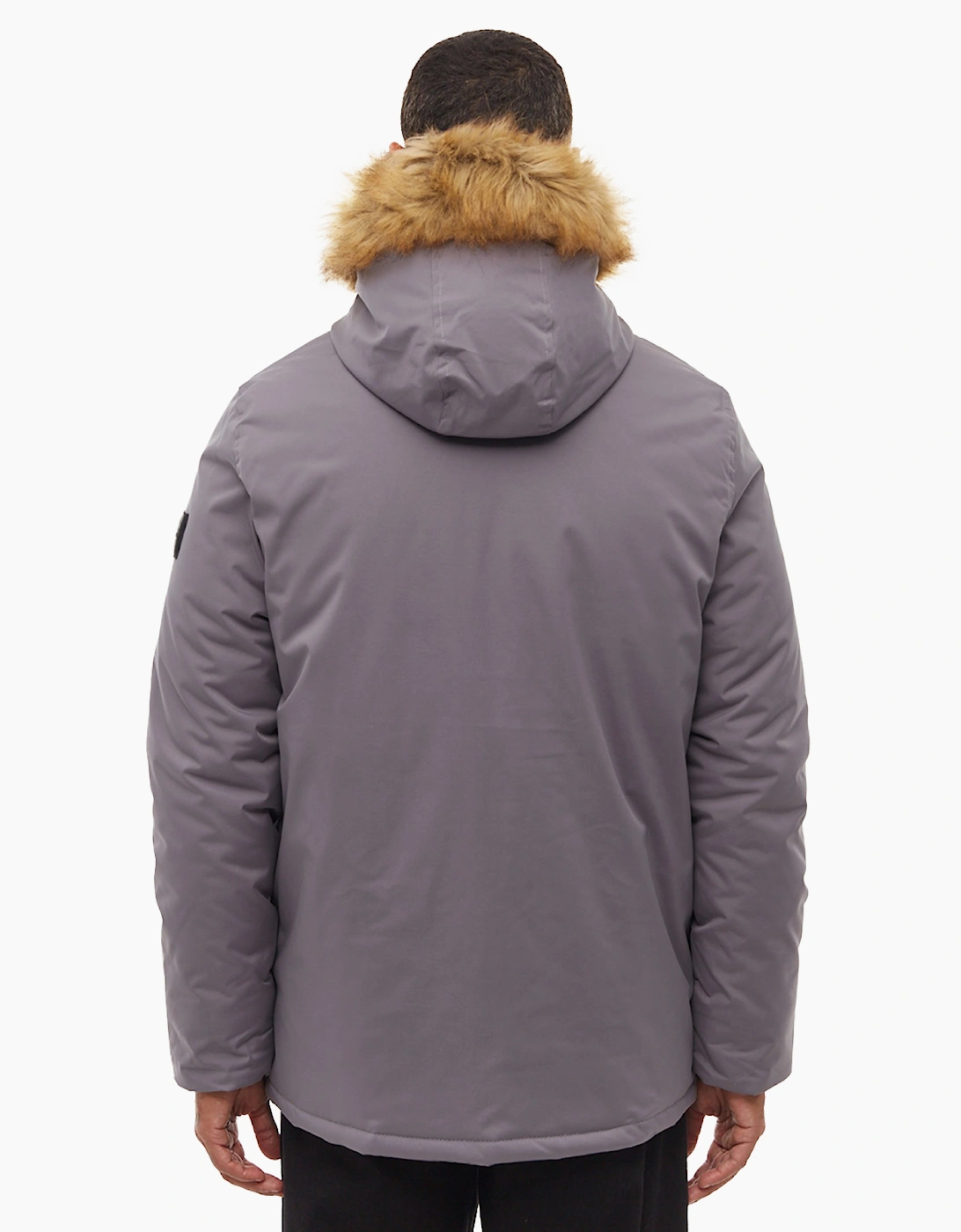 Bench Jarryl Mens Padded Parka Jacket Steel Grey