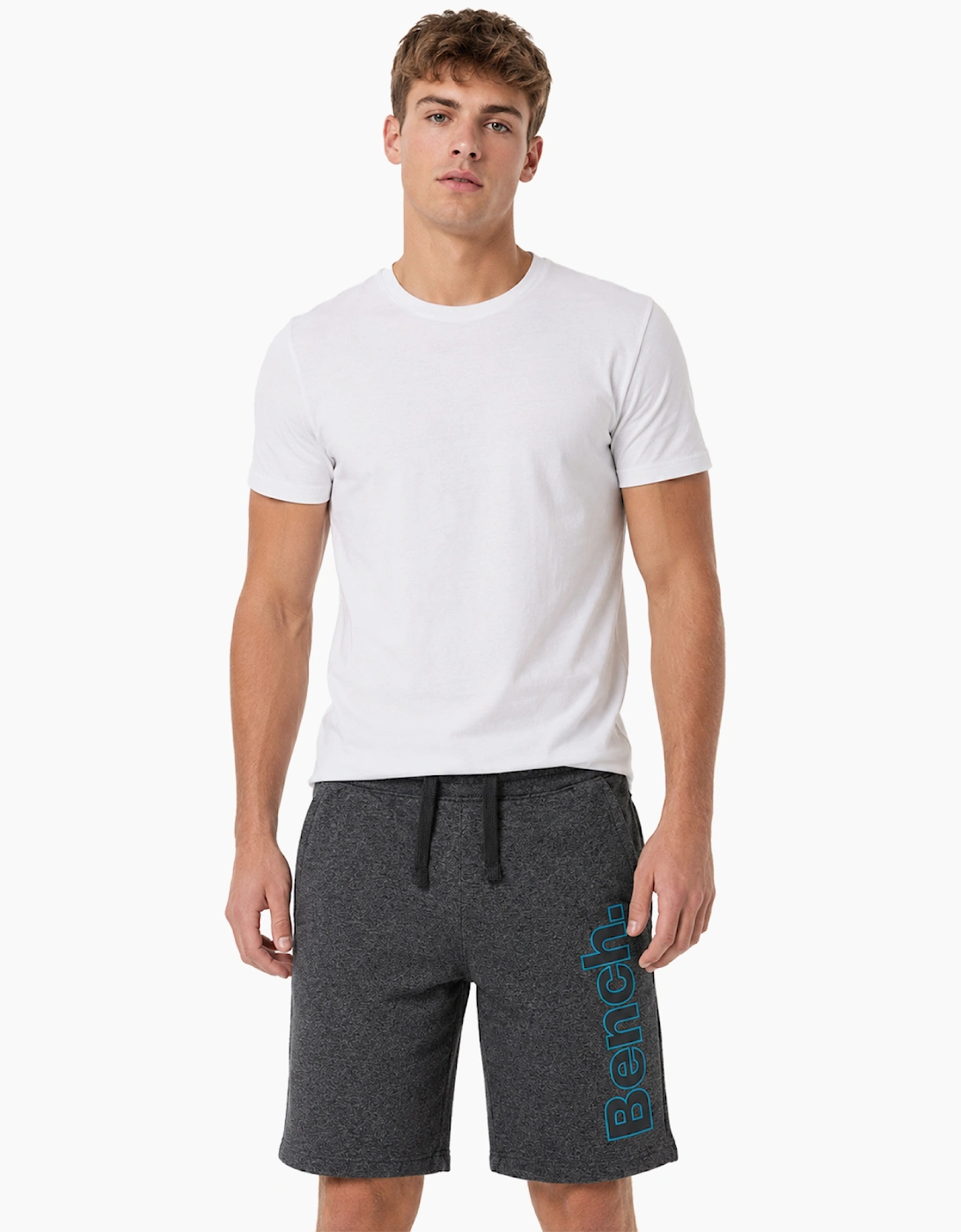 Bench Dursley Mens Fleece Shorts Charcoal Grey marl