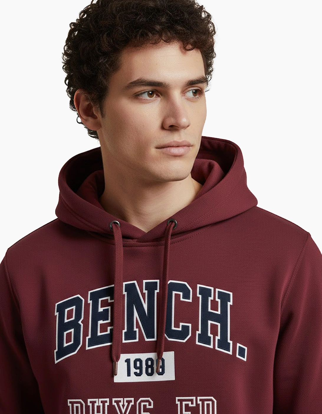 Bench Hulton Vintage Mens Hoodie Burgundy