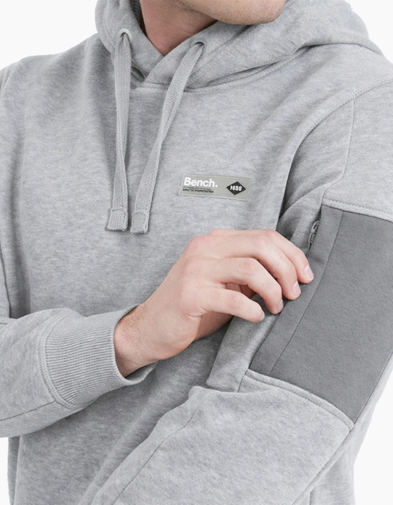Bench Original Mens Hoodie Grey Marl
