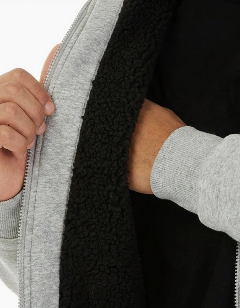 Bench Baraz Mens Zip Hoodie Grey Marl