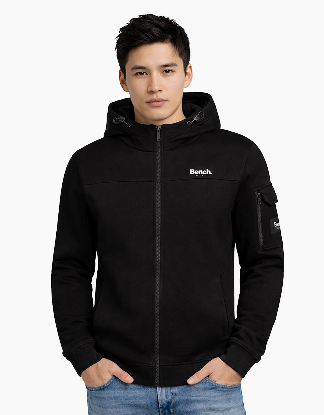 Bench Areto Zip Mens Hoodie Black