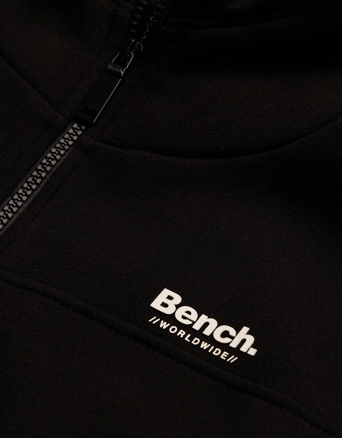 Bench Areto Zip Mens Hoodie Black