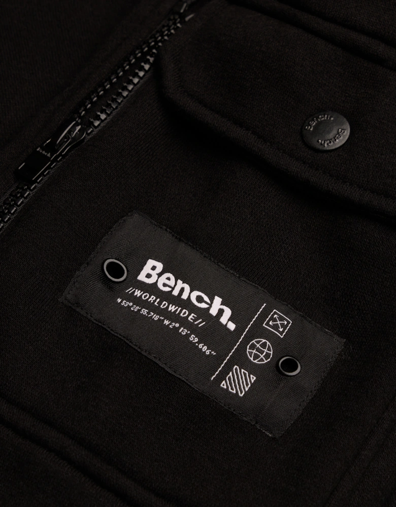 Bench Areto Zip Mens Hoodie Black
