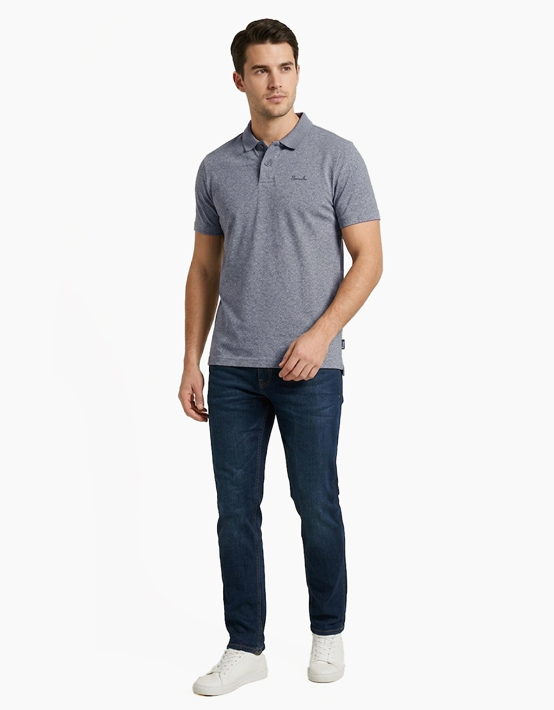 Bench Marnock Mens Polo Shirt Denim Blue