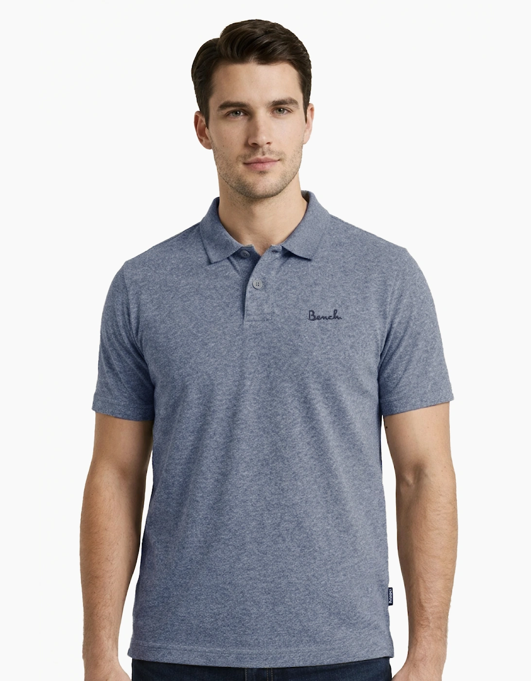 Bench Marnock Mens Polo Shirt Denim Blue