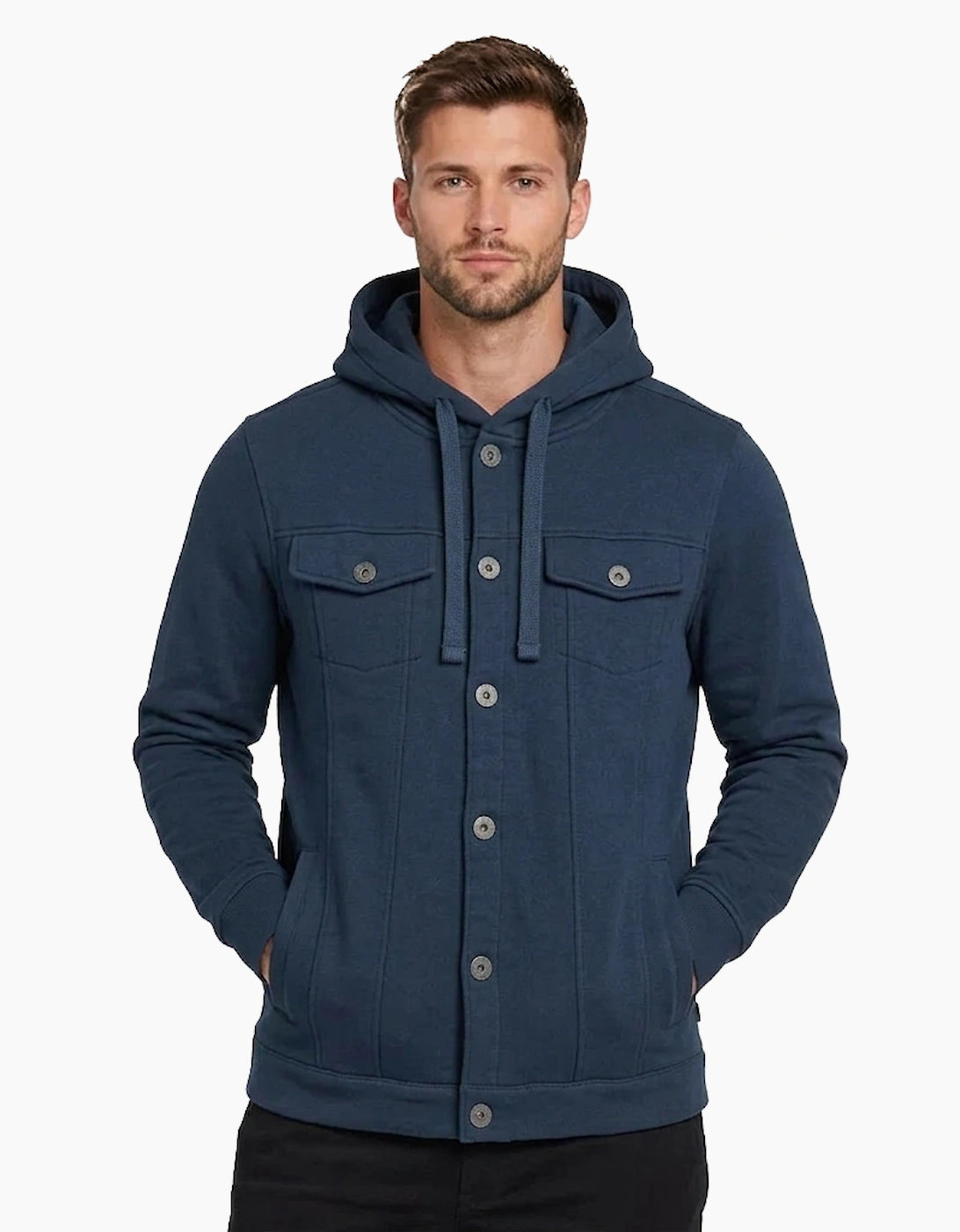 Bench Whiston Mens Hooded Jacket Navy