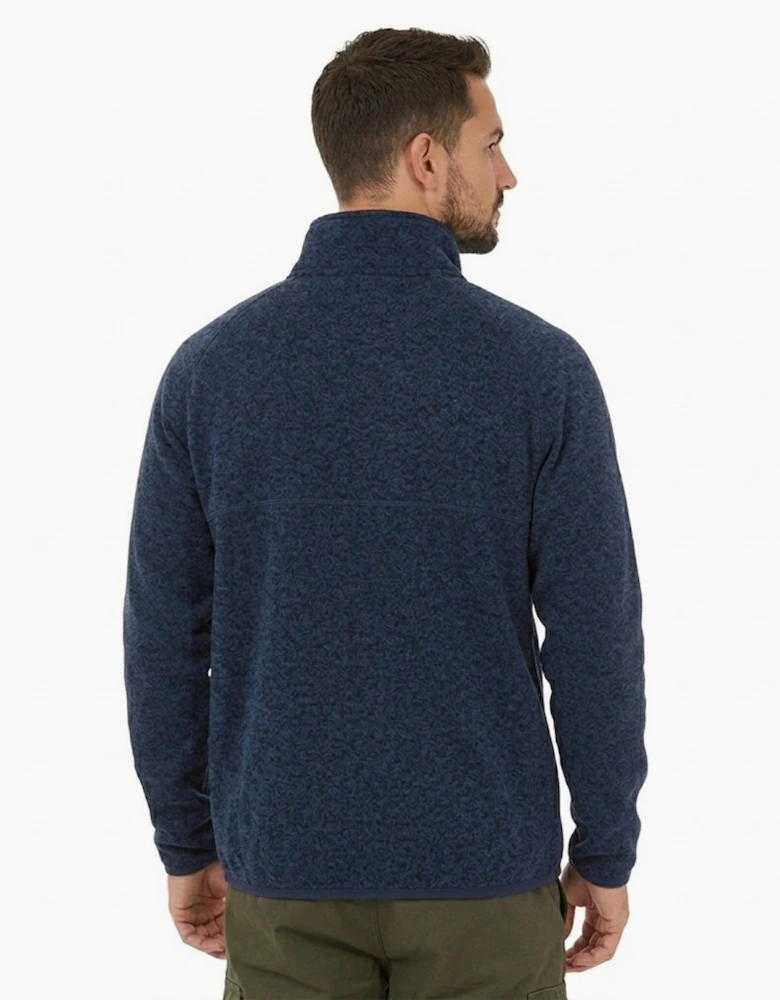 Bench Wylden Mens Knitted Full Zip Top Navy Marl