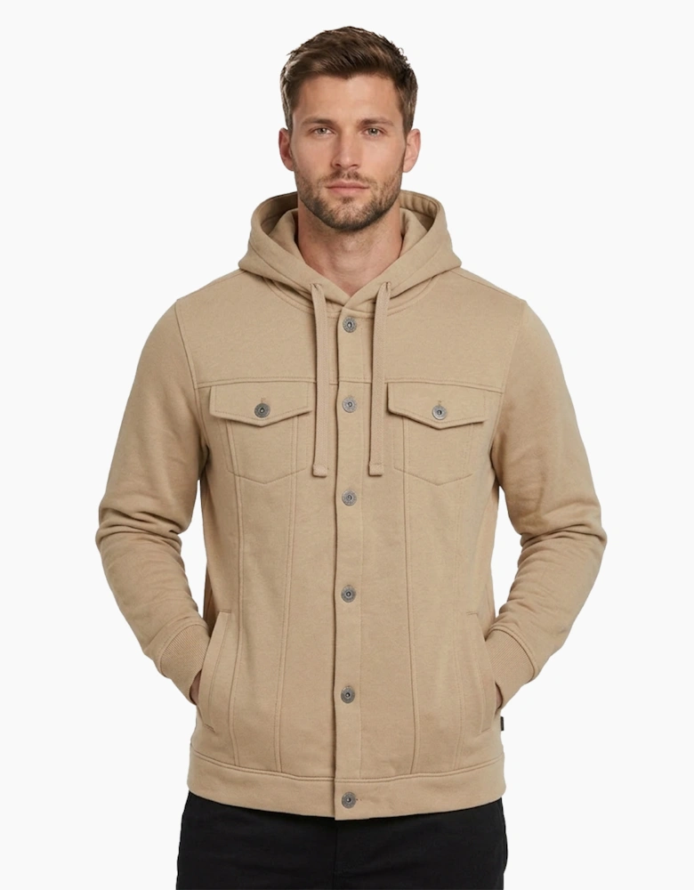 Bench Whiston Mens Hooded Jacket Stone