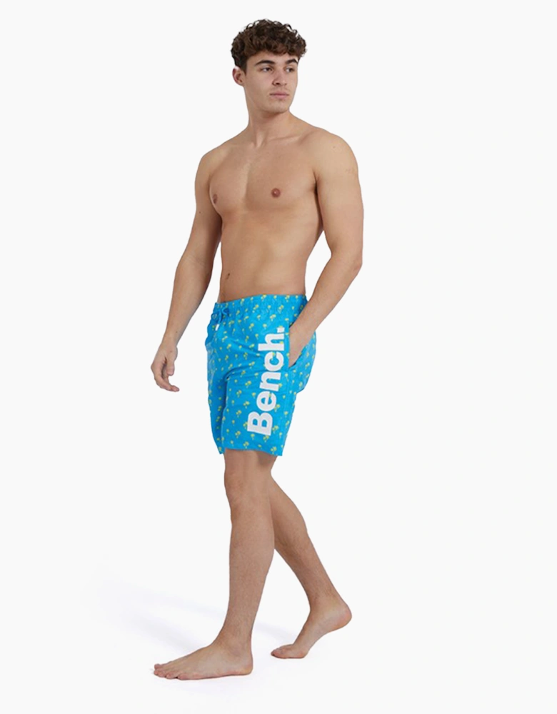 Bench Oclis Mens Swim Shorts Blue / Yellow / White