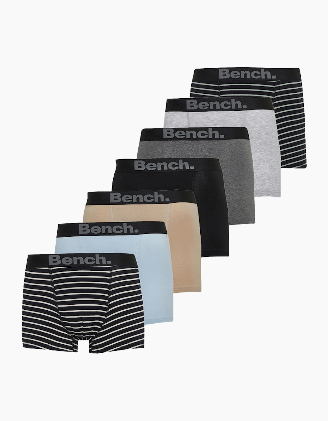 Bench Tosinev 7pk Mens Boxer Shorts Assorted