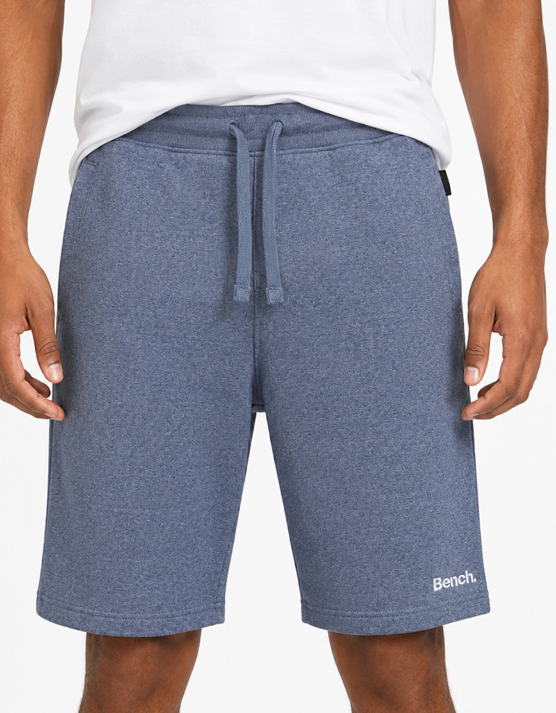 Bench Olliar Mens Fleece Shorts Denim Blue Marl