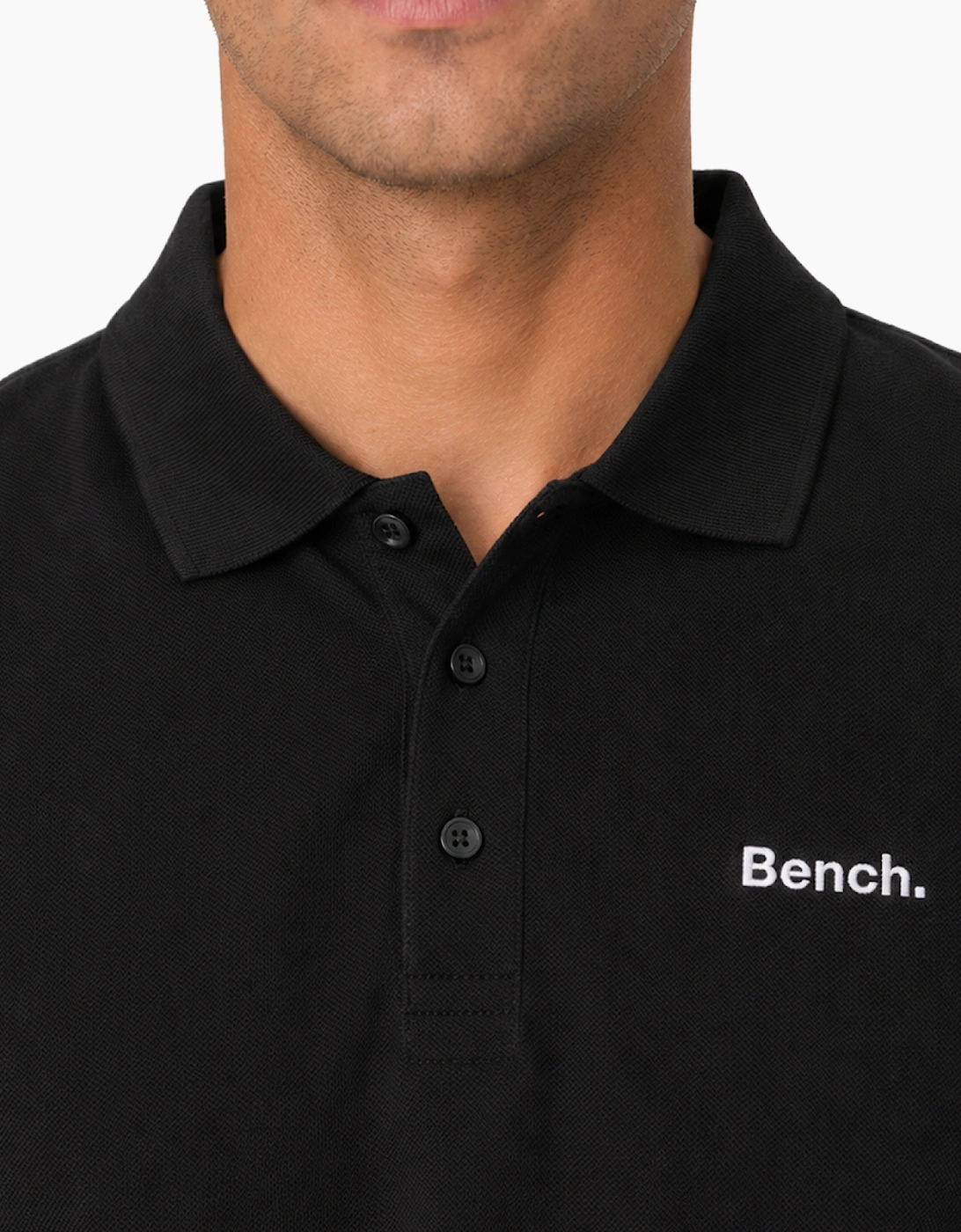 Bench Lonzol Mens Polo Shirt Black