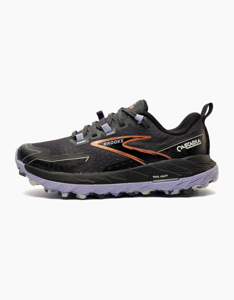 Brooks Cascadia 18 Womens Trail Running Shoes Black / Lavender / Copper