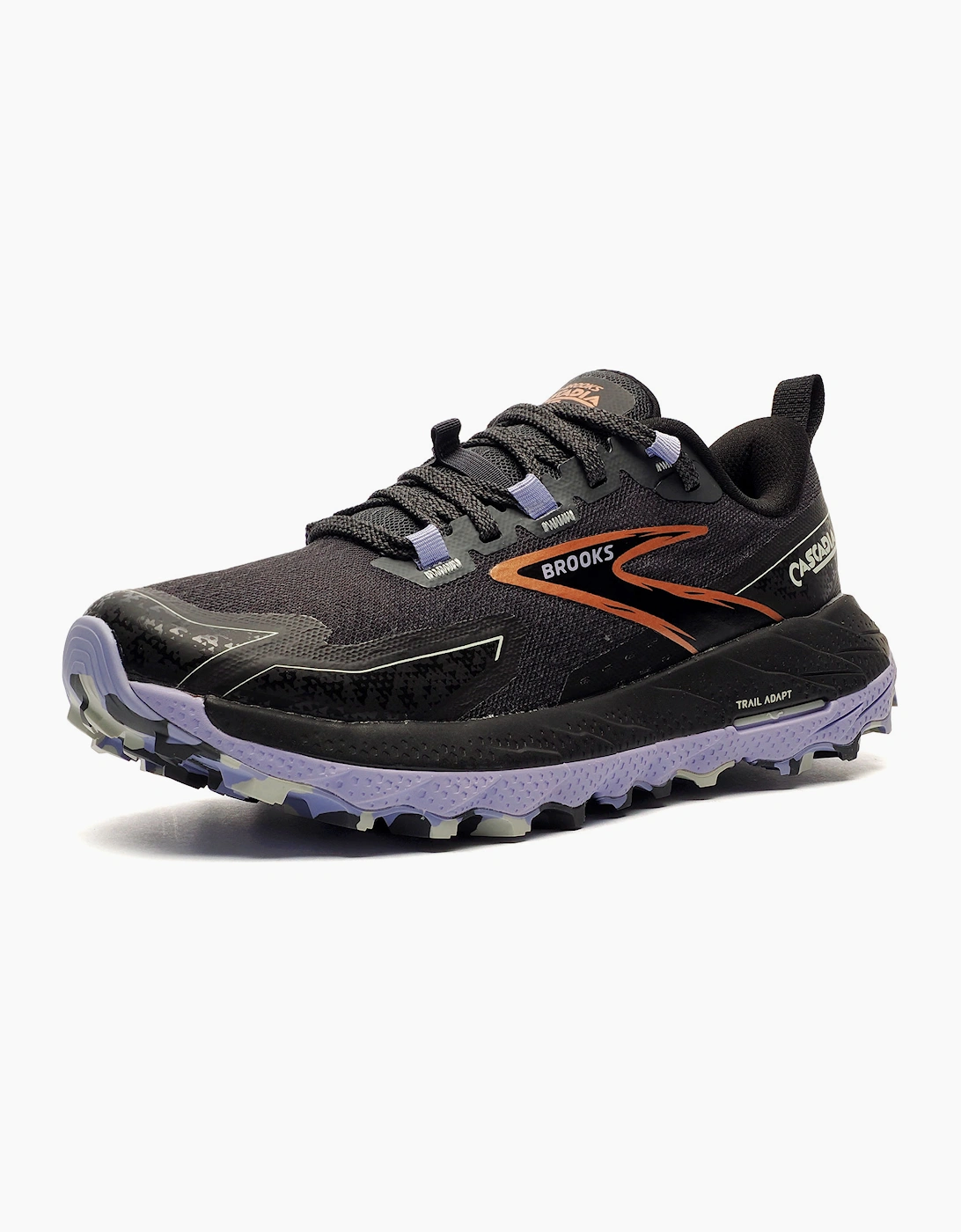Brooks Cascadia 18 Womens Trail Running Shoes Black / Lavender / Copper