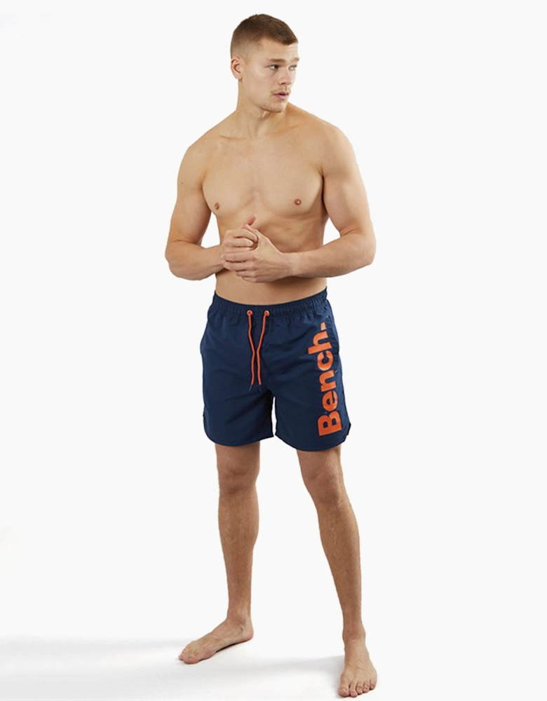 Bench Tahiti Mens Leisure Shorts Navy / Orange