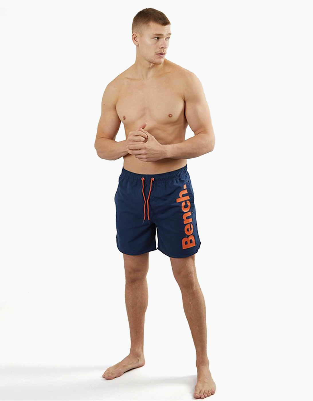 Bench Tahiti Mens Leisure Shorts Navy / Orange