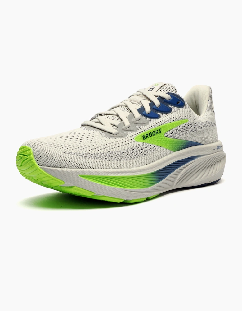 Brooks Ghost 17 Mens Running Shoes Grey Oyster / Blue / Green