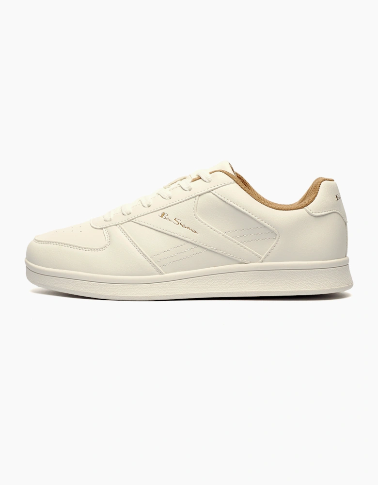 Ben Sherman Original Campus Wide Fit Mens Trainers White / Light Stone