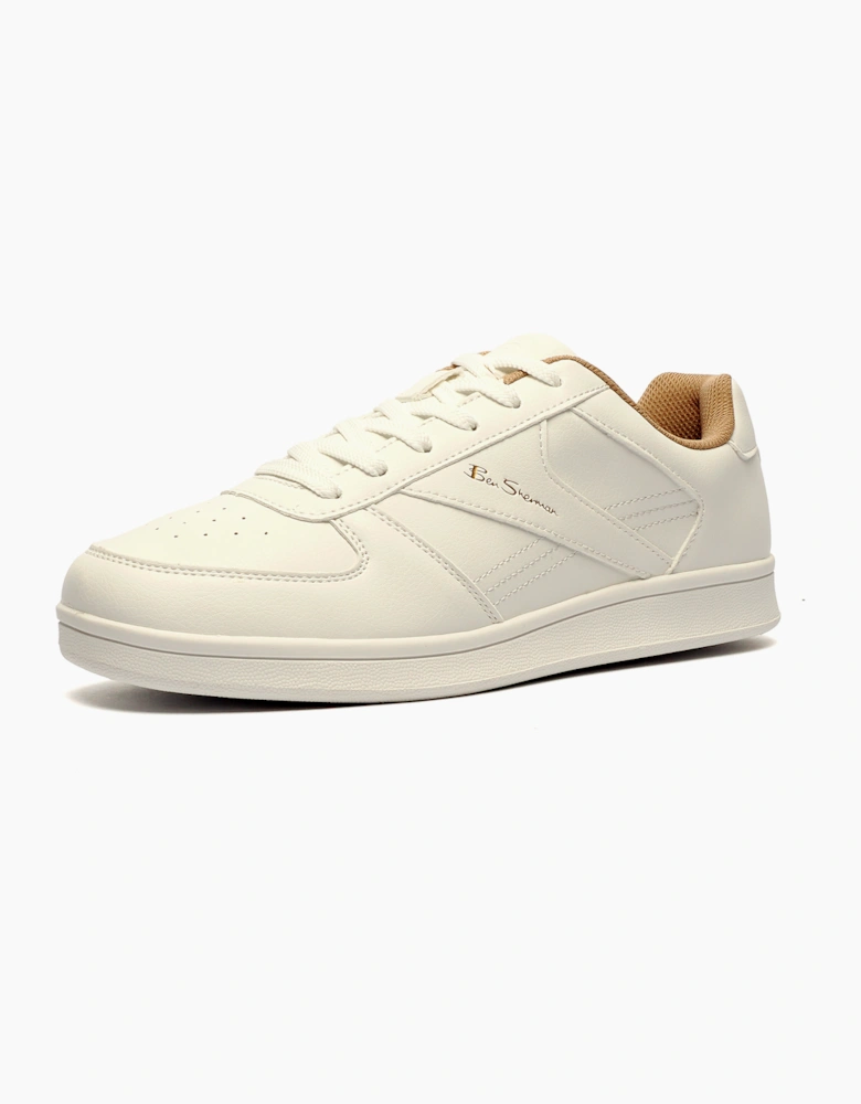 Ben Sherman Original Campus Wide Fit Mens Trainers White / Light Stone