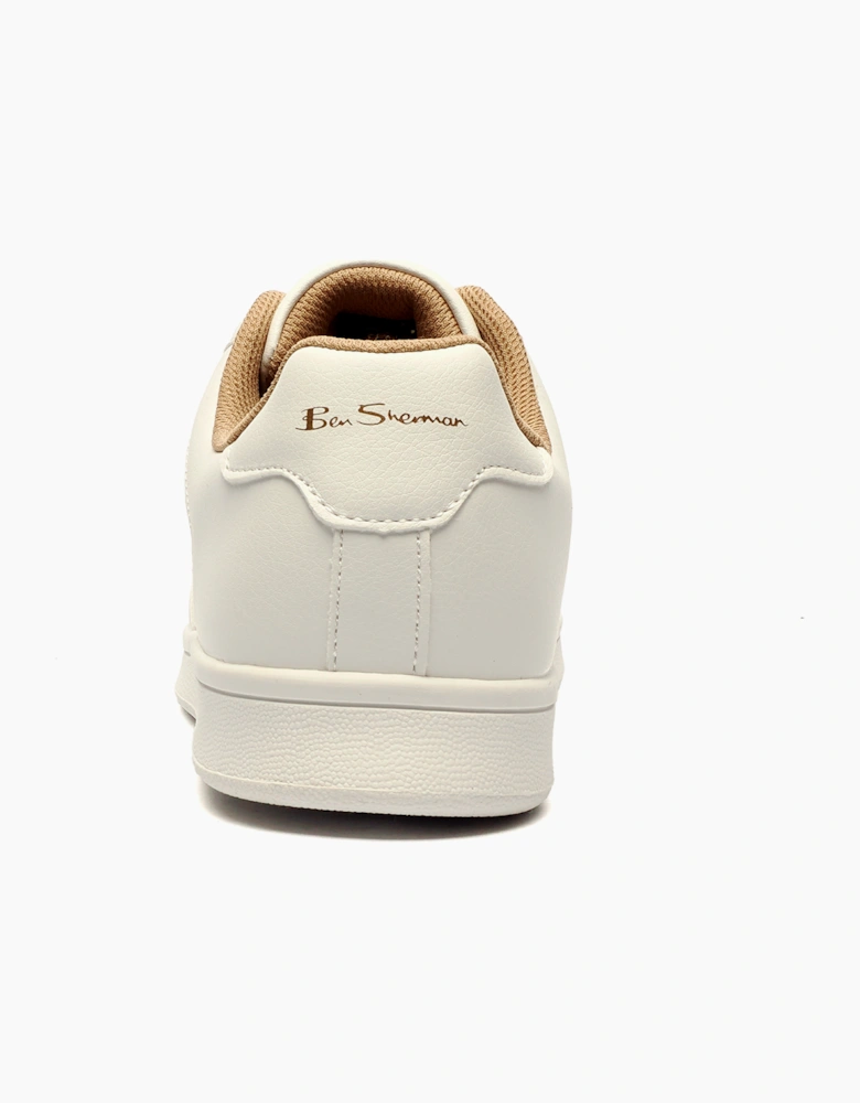 Ben Sherman Original Campus Wide Fit Mens Trainers White / Light Stone