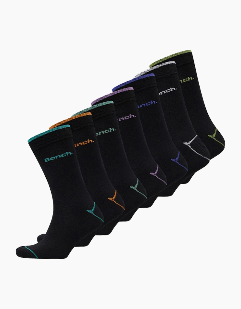 Bench Gosmo Mens 7pk Dress Socks Black