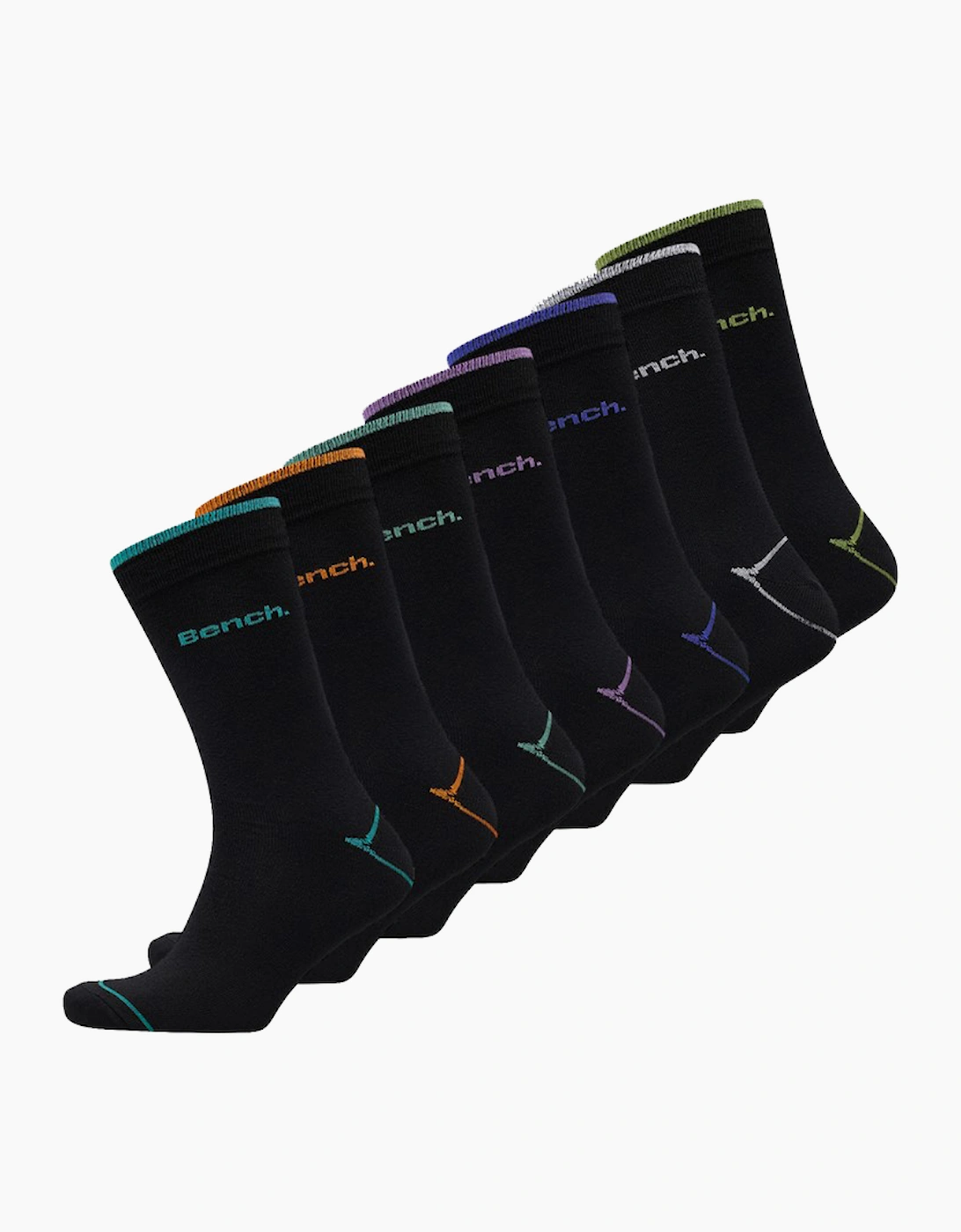 Bench Gosmo Mens 7pk Dress Socks Black