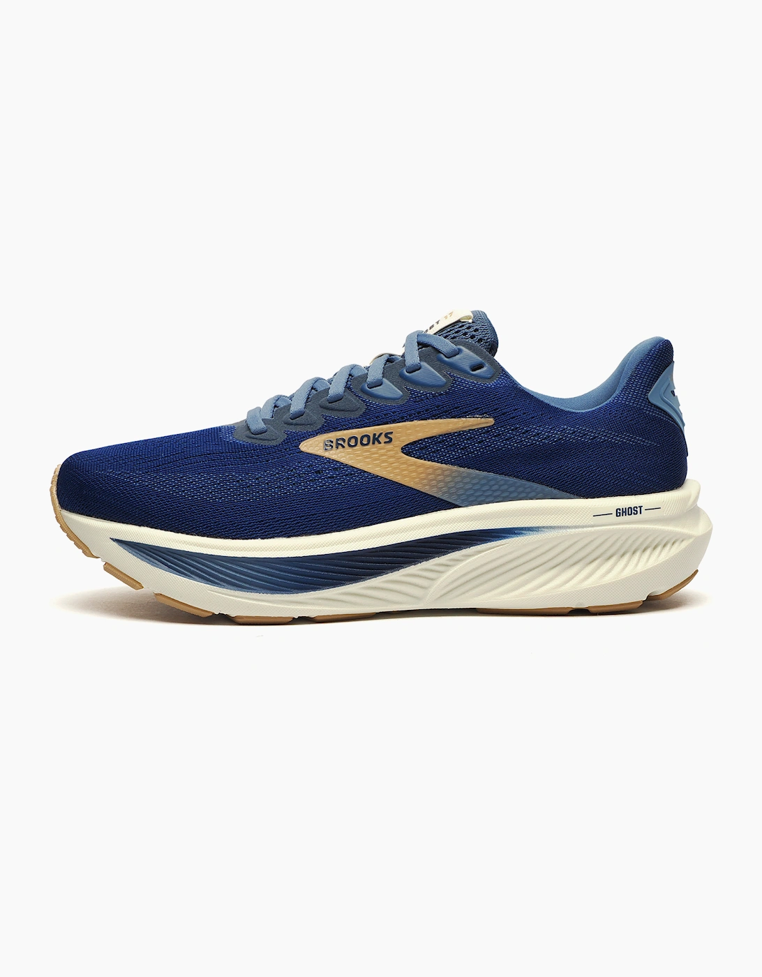 Men's Brooks Ghost 17 Mens Running Shoes Peacoat / Lime / Blue - Navy - Size, 7.5