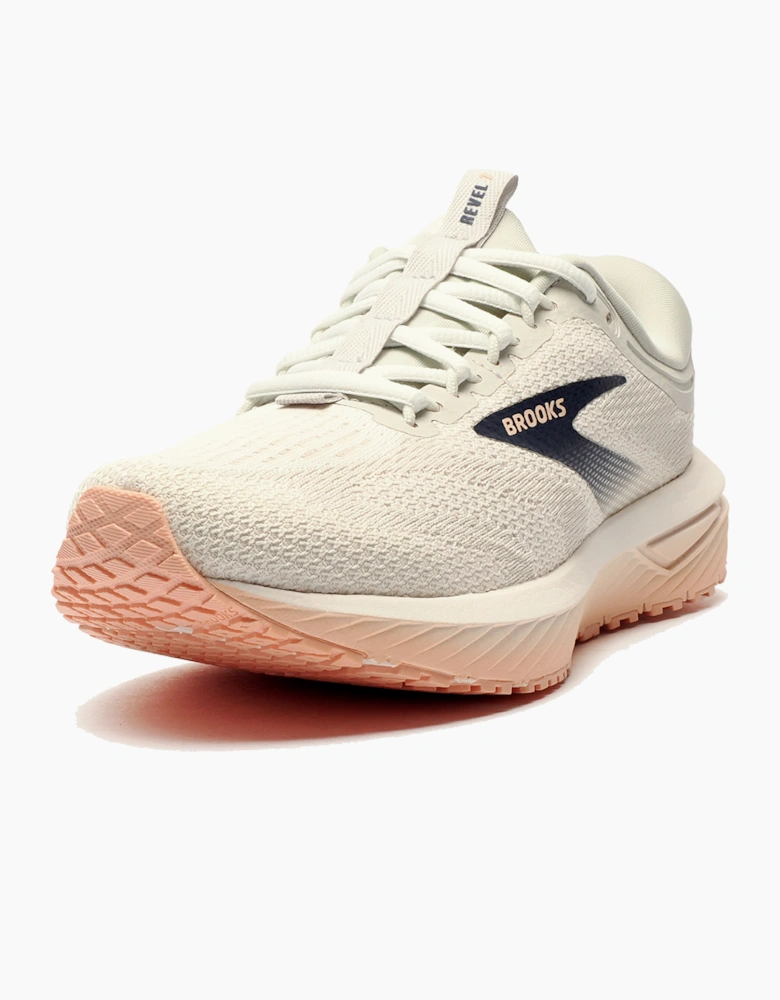 Brooks Revel 7 Womens Running Shoes Oyster / White / Peach