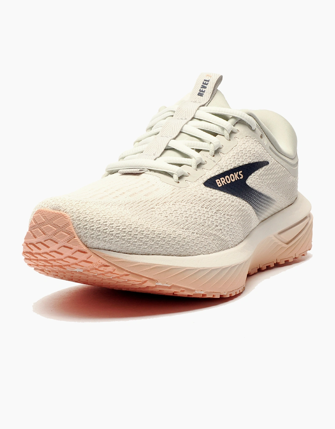 Brooks Revel 7 Womens Running Shoes Oyster / White / Peach